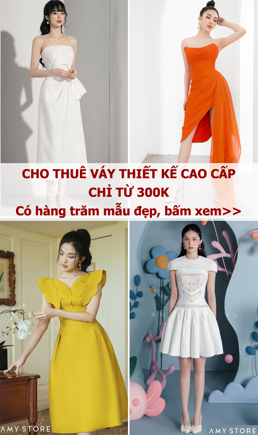 Cho thuê váy thiết kế cao cấp